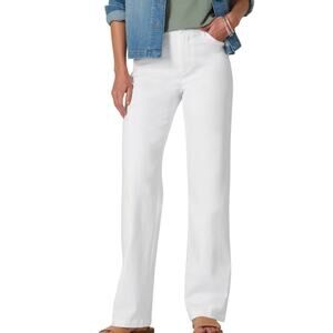 J. Jill Womens Wide Leg White High Rise Trouser Size 8P